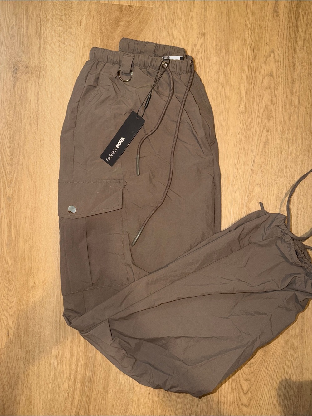 Fashion Nova Brown Cargo Jogger Pants
